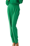 Kombinezon elegancki nogawki na kant długi rękaw kieszenie zielony S355